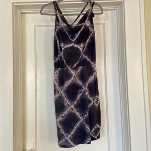 Loomstate Organic Gray Tie-Dye Braid Strap Dress S